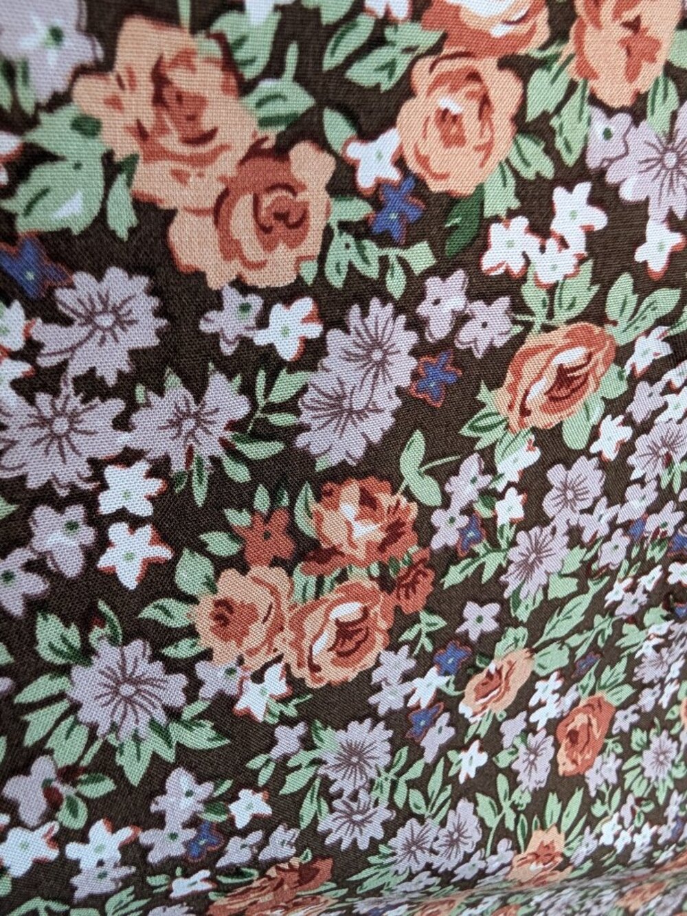 Floral Tube Maxi Dress Brown Smocked Ruffle Hem Boho Cottagecore Size Medium NWT - Picture 4 of 13